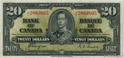 20 Dollars CANADá
  1937 P.062c