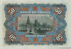50 Pesetas ESPAGNE 1907 P.063a SPL