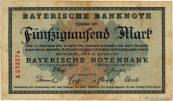 50000 Mark ALLEMAGNE Munich 1923 PS.0927 TTB