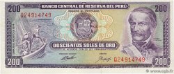 200 Soles de Oro PÉROU 1974 P.103b SUP+