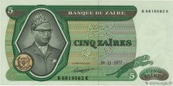 5 Zaïres ZAÏRE 1977 P.21b NEUF