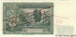 50 Zlotych Spécimen POLOGNE  1939 P.084s pr.NEUF