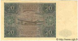 20 Zlotych POLOGNE  1946 P.127 SUP