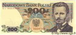 200 Zlotych POLOGNE  1988 P.144c NEUF