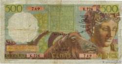 500 Francs ALGÉRIE 1954 P.106 TB