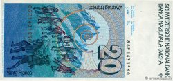 20 Francs SUISSE 1986 P.55f TTB