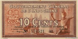 10 Cents INDOCHINE FRANÇAISE 1939 P.085c