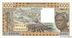 1000 Francs ÉTATS DE L AFRIQUE DE L OUEST  1981 P.307Cb