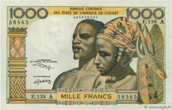 1000 Francs ÉTATS DE L AFRIQUE DE L OUEST  1966 P.103Ak