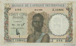 25 Francs AFRIQUE OCCIDENTALE FRANÇAISE (1895-1958)  1953 P.38