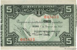5 Pesetas ESPAGNE Bilbao 1937 PS.561a