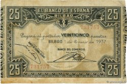 25 Pesetas ESPAGNE Bilbao 1937 PS.563b