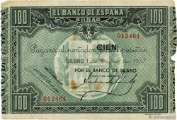 100 Pesetas ESPAGNE Bilbao 1937 PS.565a