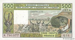 500 Francs ÉTATS DE L AFRIQUE DE L OUEST 1985 P.706Kh