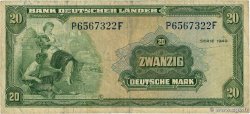 20 Deutsche Mark ALLEMAGNE FÉDÉRALE 1949 P.17a TB