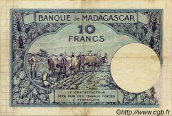 10 Francs MADAGASCAR  1937 P.036 TB