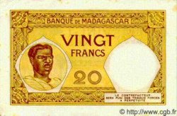 20 Francs MADAGASCAR  1937 P.037 TTB+