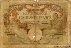 50 Francs MADAGASCAR  1937 P.038 B