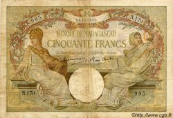 50 Francs MADAGASCAR  1937 P.038 B+ à TB