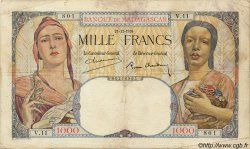 1000 Francs MADAGASCAR  1939 P.041 TB