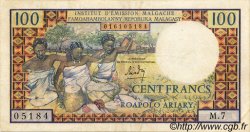 100 Francs - 20 Ariary MADAGASCAR  1966 P.057 TTB