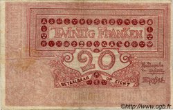 20 Francs BELGIQUE  1919 P.067 TB