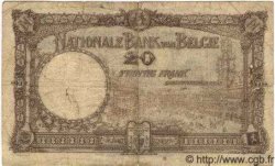 20 Francs BELGIQUE  1922 P.094 B à TB