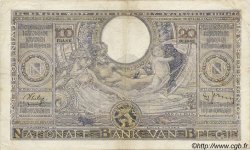 100 Francs - 20 Belgas BELGIQUE  1940 P.107 TB à TTB