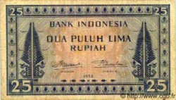 25 Rupiah INDONÉSIE  1952 P.044a pr.TB