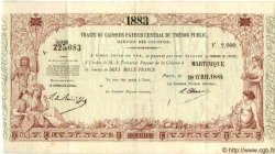 2000 Francs MARTINIQUE  1883 P.-- SUP+