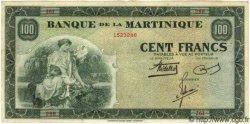 100 Francs MARTINIQUE  1942 P.19 TTB+