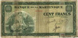 100 Francs MARTINIQUE  1945 P.19 B à TB