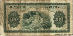 100 Francs MARTINIQUE  1945 P.19 B à TB