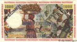 1000 Francs pêcheur Spécimen MARTINIQUE  1955 P.35s NEUF