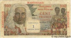 1 NF sur 100 Francs La Bourdonnais MARTINIQUE  1960 P.37 TB à TTB
