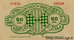 50 Centims ESPAGNE Balaguer 1937 C.070a SUP