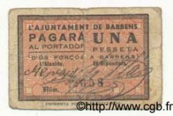 1 Pesseta ESPAGNE Barbens 1936 C.075 B à TB
