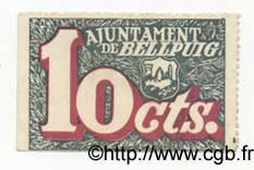 10 Centims ESPAGNE Bellpuig 1937 C.--(092) SPL