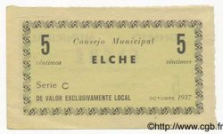 5 Centimos ESPAGNE Elche 1937 E.-- SPL