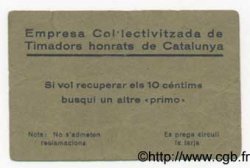10 Centims ESPAGNE Catalunya 1937 C.-- TTB