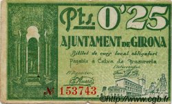 0,25 Pesseta ESPAGNE Girona 1937 C.265a TB