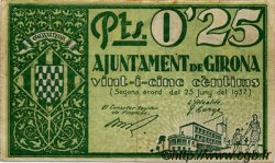 0,25 Pesseta ESPAGNE Girona 1937 C.265a TTB