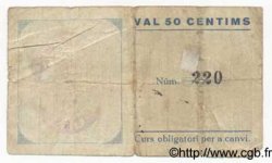50 Centims ESPAGNE La Sentiu 1937 C.561a TB+