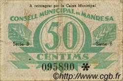50 Centims ESPAGNE Manresa 1937 C.337 pr.TTB