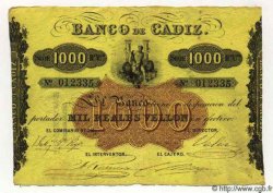 1000 Reales De Vellon ESPAGNE Cadiz 1863 PS.294 SUP+