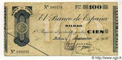 100 Pesetas ESPAGNE Bilbao 1936 PS.554b pr.TTB