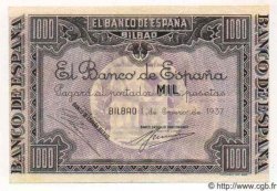 1000 Pesetas ESPAGNE Bilbao 1937 PS.567(e) TTB