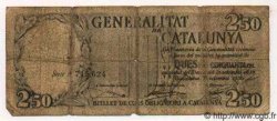 2.5 Pessetes ESPAGNE Catalunya 1936 PS.591b B