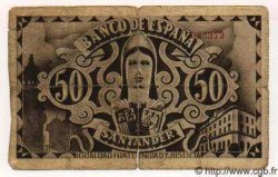 50 Pesetas ESPAGNE Santander 1936 PS.584(c) B