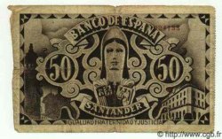 50 Pesetas ESPAGNE Santander 1936 PS.584(d) B à TB